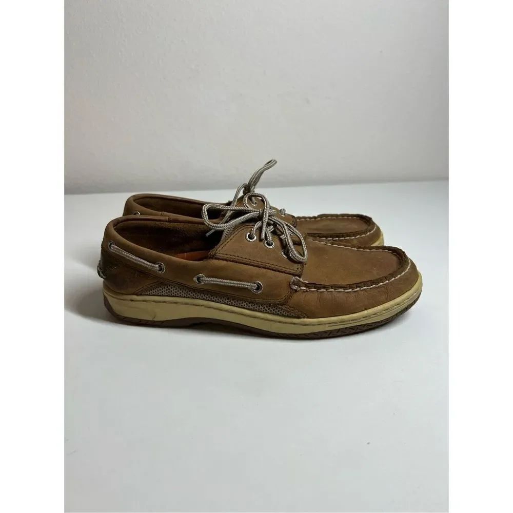 Sperry Top Sider Mens Size 9.5 Tan/Brown Leather Boat Shoes Casual Shoes